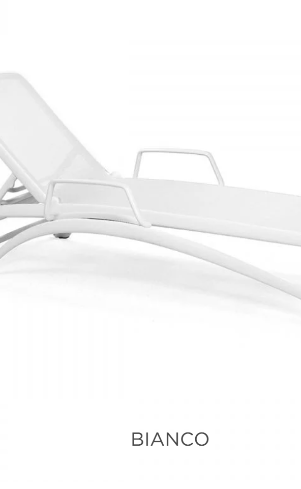 Load image into Gallery viewer, Nardi Atlantico armrest for sun lounger, white Bianco style, designed for Nardi outdoor sunbed, showcasing the sleek armrest detail.
