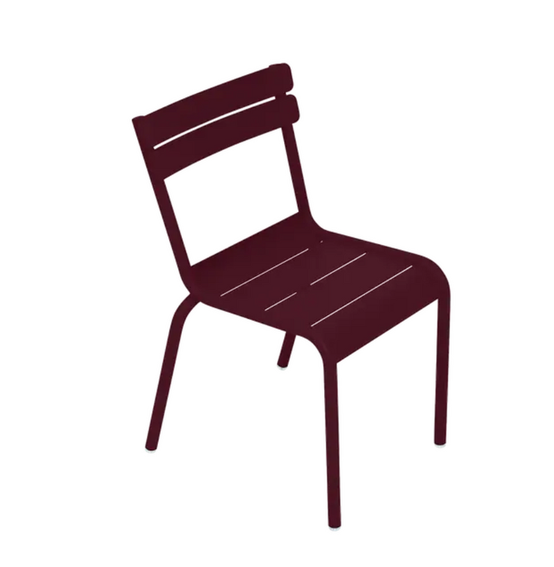 Load image into Gallery viewer, Black cherry Fermob Luxembourg Kid Chair from Fermb Kids Corner Contract, designed for children with a sturdy black finish.
