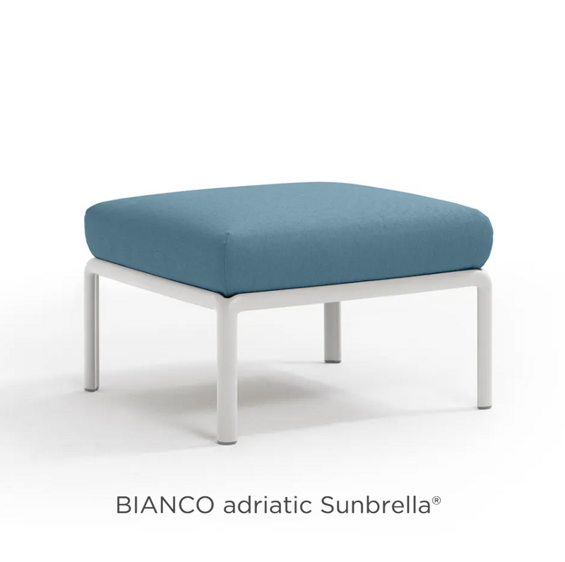 Load image into Gallery viewer, Nardi Komodo Pouf from the Nardi Outdoor Sofa Komodo sectional, showing a modern, grey modular outdoor seating piece.
