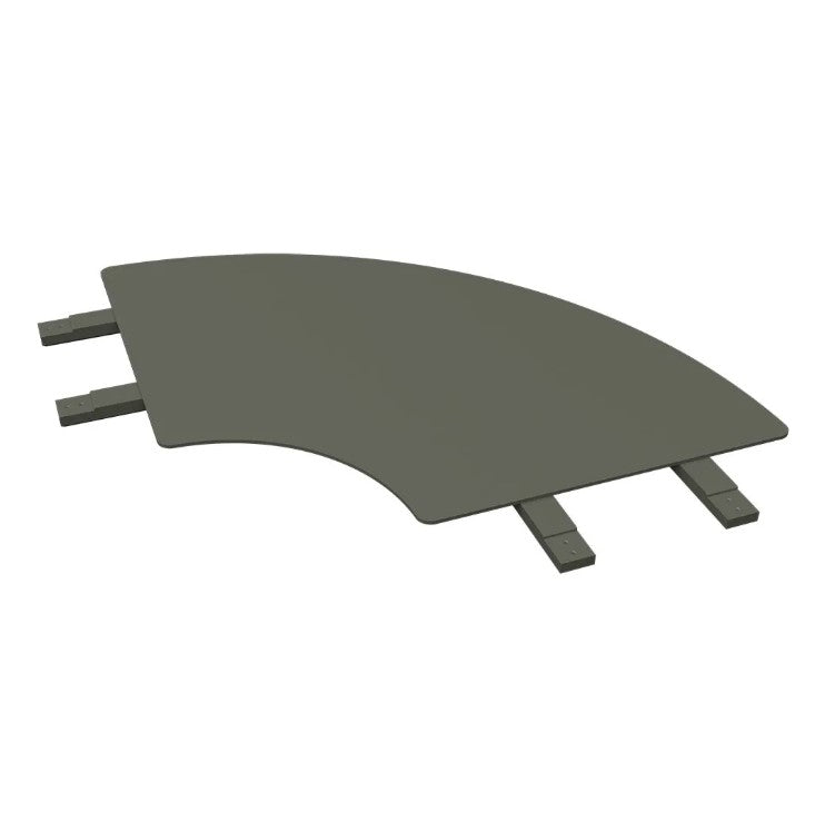 Fermob Bolder Connecting Table Top for outdoor furniture, shown with joint connection in a hotel or resort setting.