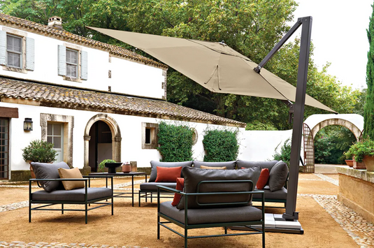 Borée 3x3m Commercial Parasol with Base and Sealing Plate SET