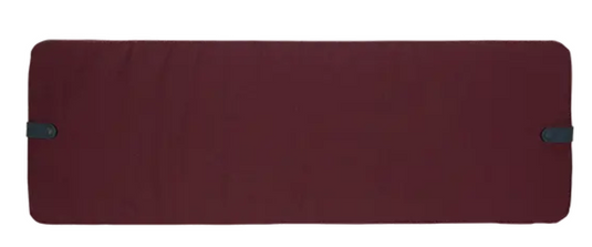 Burgundy Color Mix Fermob outdoor bench cushion measuring 106 x 35 cm with plush fabric for outdoor seating comfort.