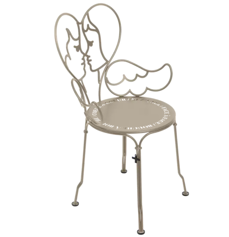 Load image into Gallery viewer, Fermob ANGE metal outdoor chair with a sleek design, shown in a vibrant finish, suitable for patio or garden seating.

