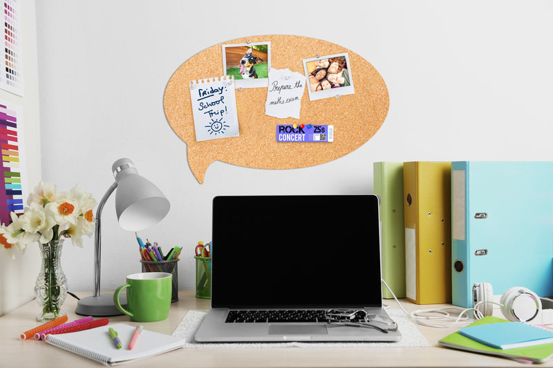 Load image into Gallery viewer, Securit Wall Board - Cork Silhouettes - Cork 30,5x45,5x0,5cm - Pack of 6 - in use
