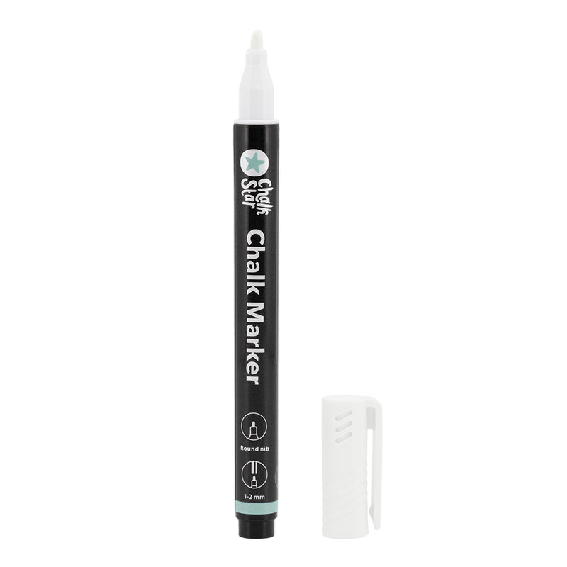 Load image into Gallery viewer, Securit Chalkmarkers - Chalk Markers Fine Bullet Nib Set of 2 White Markers - Pack of 10
