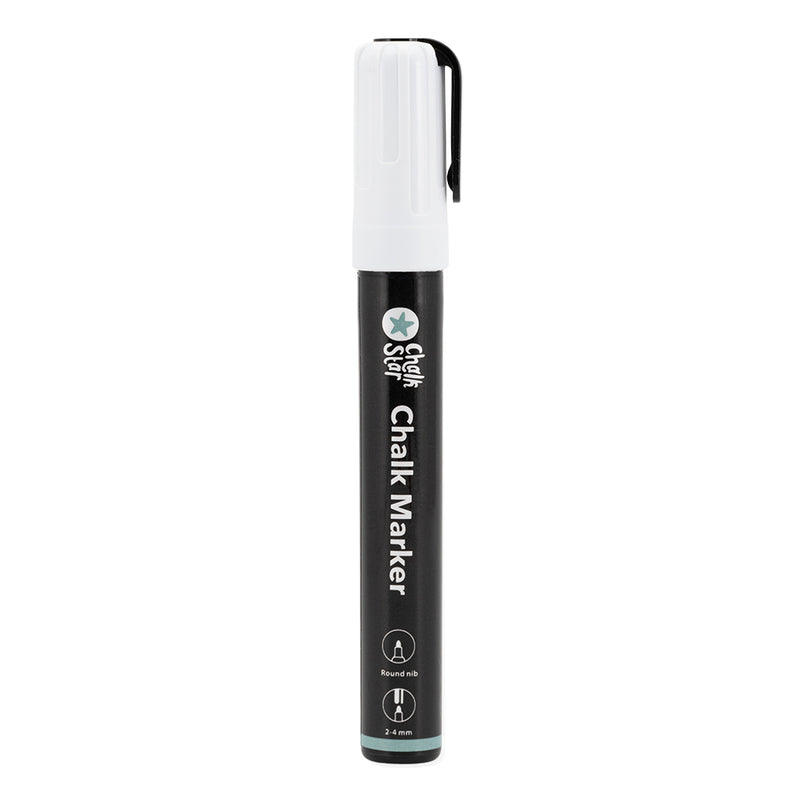 Load image into Gallery viewer, Securit Chalkmarkers - Chalk Markers Bullet Nib Set of 4 White Markers - Pack of 10

