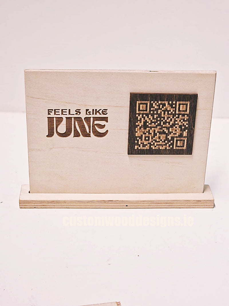 Load image into Gallery viewer, QR Display Stands A5 (Natural) 10-1000 Custom Wood Designs CU9B91_1

