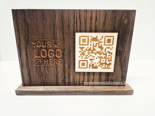 QR Display Stands A5 (Dark Oak) 10-1000 Custom Wood Designs CUSTOM_1_1270c8fb-132c-45d0-9594-0f5fa5fd075b