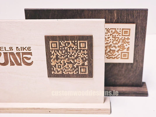 A5 QR Display Stands (Natural) Custom Wood Designs CUSTOM_1_ea316de2-83f0-4be8-9bc3-a3e71e44f70f