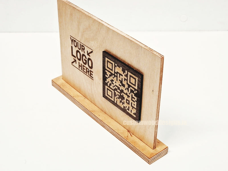 Load image into Gallery viewer, QR Display Stands A5 (Natural) 10-1000 Custom Wood Designs CUSTOM_4_ce7883ce-f80a-4676-a917-8a2ba25a22cd
