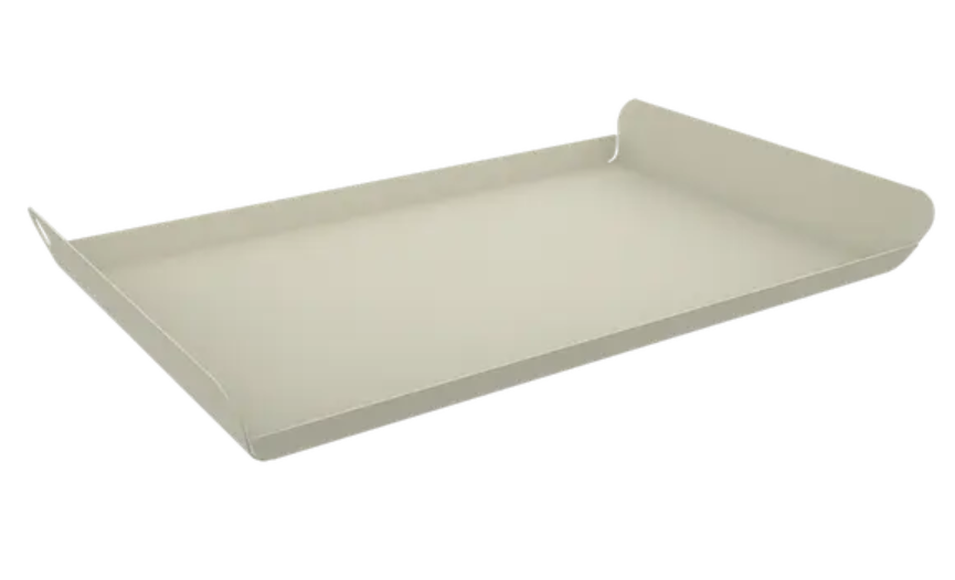 Fermob metal ALTO tray, 36x23 cm, with a sleek grey finish, ideal for outdoor furniture and serving accessories.
