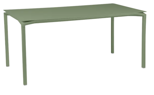 Fermob CALVI rectangular kitchen table, 160x80 cm, six-seater with a modern design, perfect for dining areas.