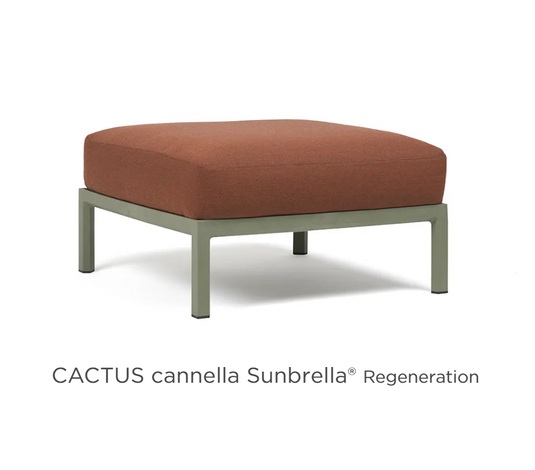 Nardi Maximo Pouf modular seating element, cactus-shaped outdoor footstool, part of a luxury modular sofa for outdoor seating.