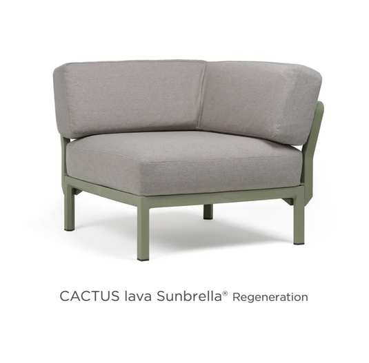 Nardi Maximo Corner Module from the Modula Corner Seat series, outdoor modular sofa for hospitality and outdoor lounge areas.