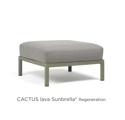 Nardi Maximo Pouf modular seating element as part of a modern outdoor modular sofa with cactus design.