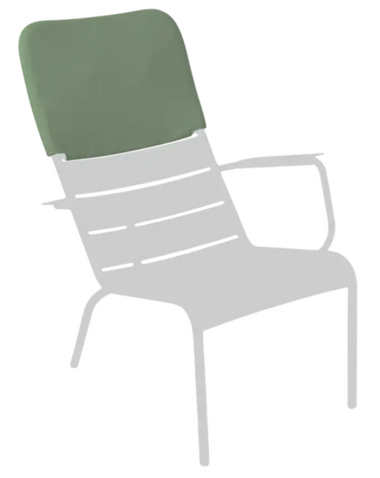 Fermob Luxembourg low armchair headrest with cactus pattern, designed for outdoor lounge chairs, providing comfortable neck support.
