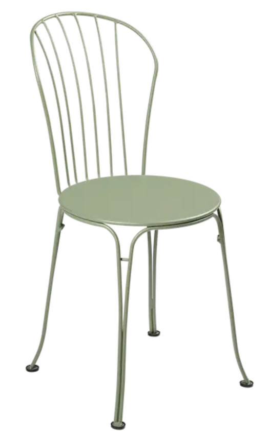 Fermob OPÉRA+ outdoor metal chair with cactus design, suitable for restaurant and outdoor seating, black finish.