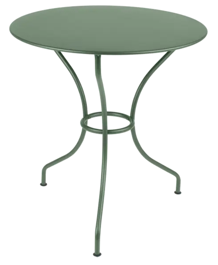 Load image into Gallery viewer, Fermob OPÉRA+ outdoor metal table with 67 cm diameter, suitable for patio or restaurant outdoor seating.
