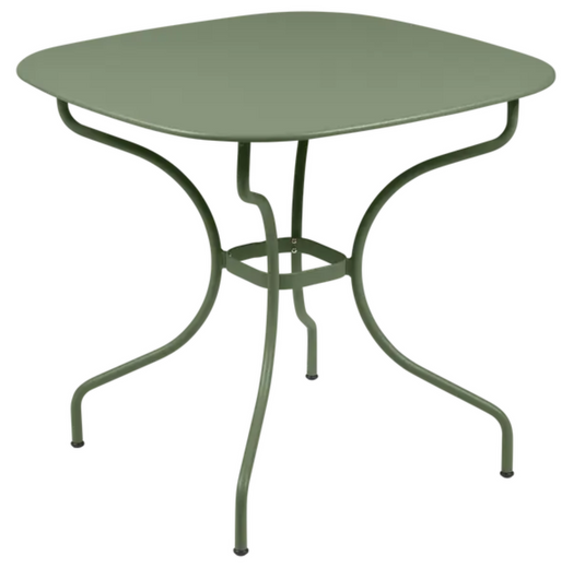 Fermob OPÉRA+ Carronde outdoor metal table, 82x82 cm, with cactus design, suitable for patio or garden outdoor space