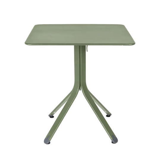 Fermob Rest'O folding outdoor metal table, 71x71cm, with a cactus design, suitable for patio or garden use.