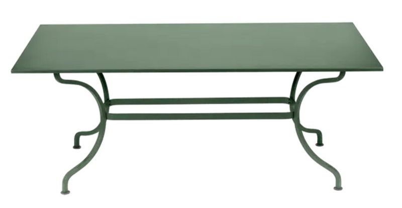 Load image into Gallery viewer, Fermob Romane rectangular table, 180 x 100 cm, suitable for up to 8 guests, outdoor dining table with cactus design.
