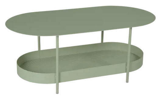 Fermob Salsa low table with cactus design, measuring 113x58cm, featuring a modern outdoor furniture style.