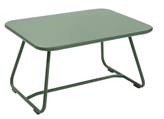 Fermob Sixties low outdoor table with cactus design, measuring 76 x 55.5cm, ideal for patio or garden seating areas.