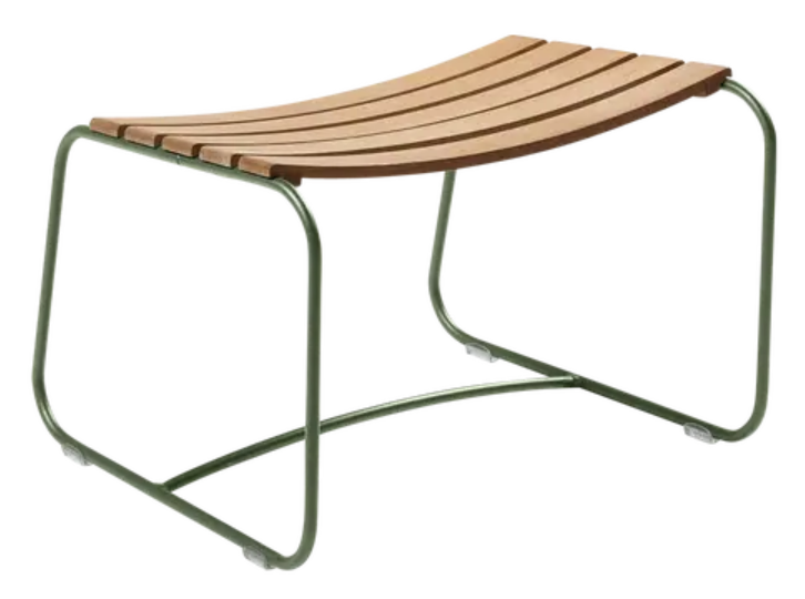 Load image into Gallery viewer, Fermob Surprising Teak Footrest with sleek design and natural teak finish, perfect for indoor or outdoor seating areas.
