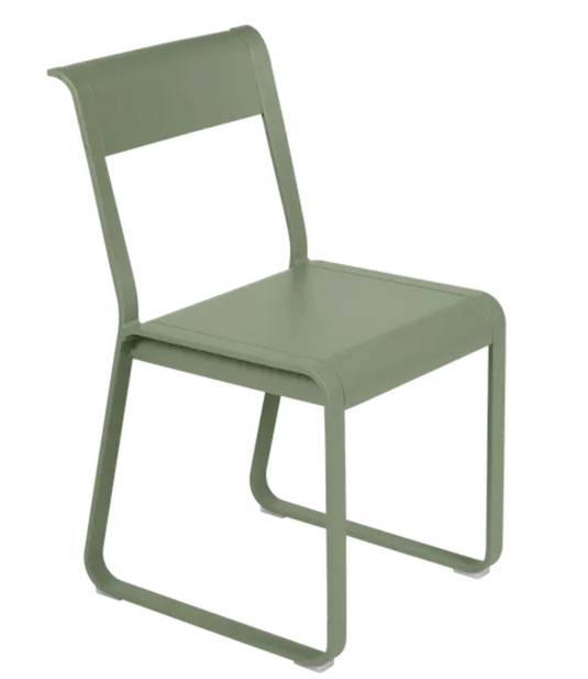 Fermob Bellevie V2 metal cactus-shaped outdoor chair with a modern design, featuring a green metal frame and cactus details.