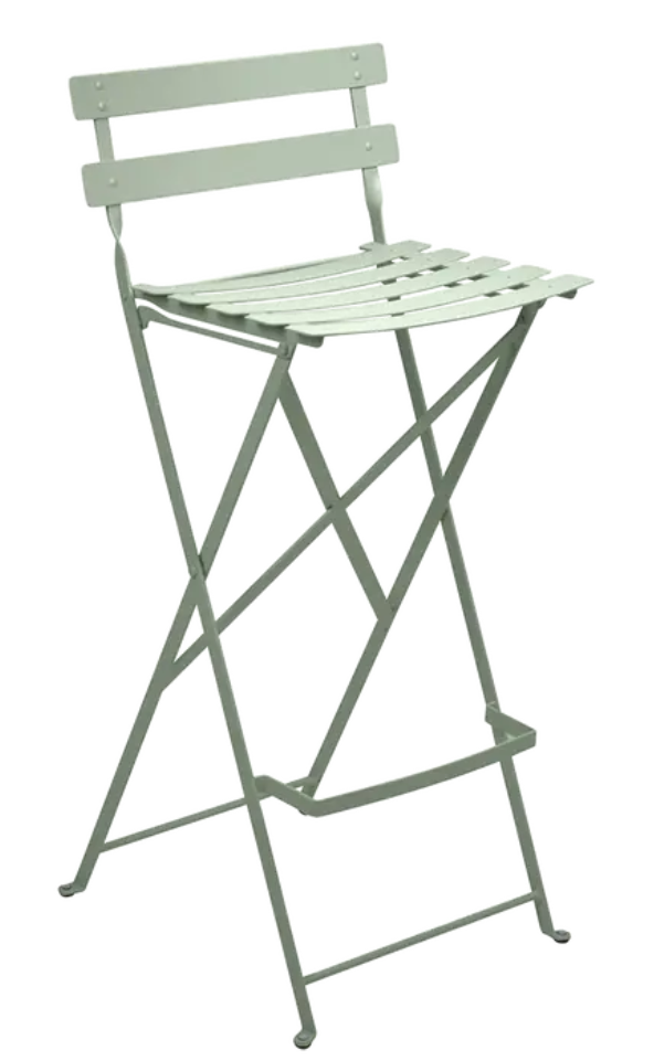 Load image into Gallery viewer, Fermob Cactus Bistro High Stool, foldable outdoor bar stool with a cactus green finish and modern design.
