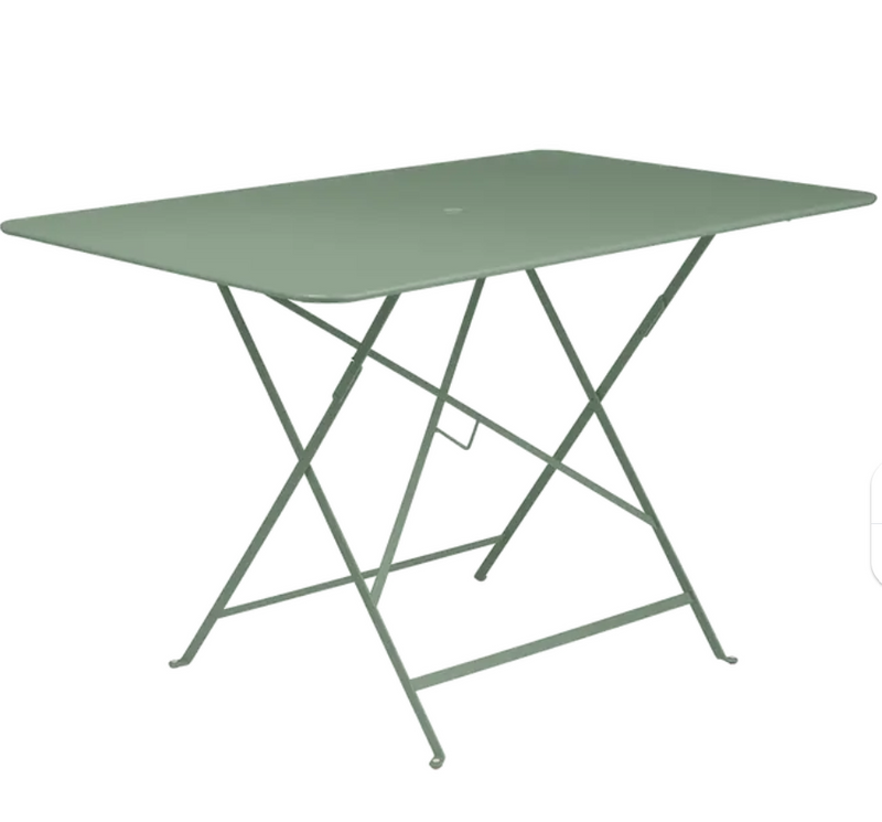 Load image into Gallery viewer, Fermob foldable bistro table 117x77 cm with metal surface and sturdy legs, ideal for outdoor dining and compact storage
