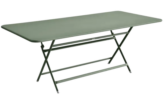 Fermob Caractère foldable outdoor table, 190x90 cm, eight-seater, with cactus design, suitable for outdoor dining and gatherings