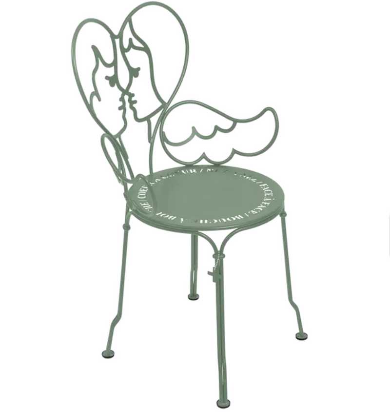 Load image into Gallery viewer, Fermob ANGE metal cactus-shaped outdoor chair with a green finish, designed for stylish outdoor seating.
