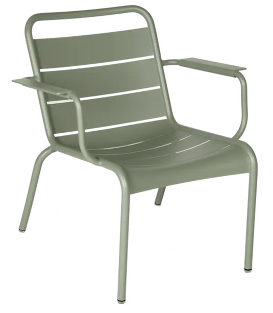 Fermob Luxembourg garden armchair lounge with cactus-inspired design, featuring a stylish outdoor seating option with curved armrests.