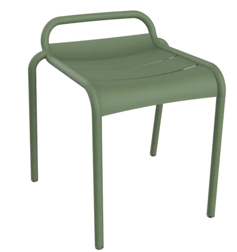 Load image into Gallery viewer, Fermob Luxembourg outdoor stool with cactus green finish, featuring a sleek, modern design for patio or garden seating.
