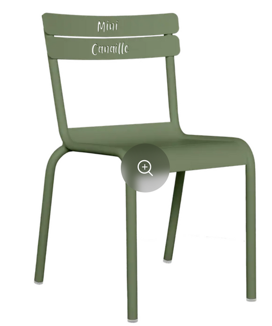 Fermob Luxembourg Kid Chair with cactus motif, small colorful children's chair for cozy corners or play areas.