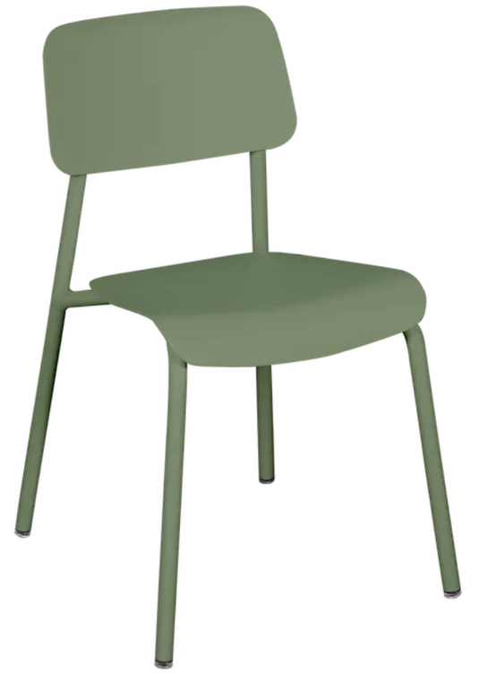 Fermob outdoor cactus study chair with a modern design, featuring a cactus-shaped backrest and metal frame for outdoor seating.