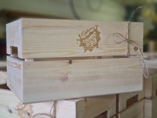 Small Pine Wood Crate Crate pin bedroom deco box container crate small box small crate wood wooden CadburyCremeEggIrelandCustomWoodDesignsWoodWorkingLaserbrandingPromotionalbranding_16_15feb339-ac7c-46be-b35c-a376c339899b