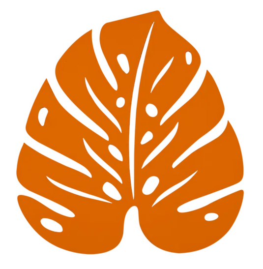 Fermob Bouquet Sauvage Monstera non-slip metal pad featuring a vibrant orange and green floral design for decorative table protection
