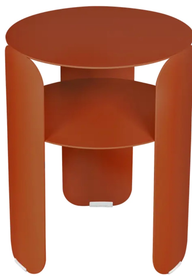 Load image into Gallery viewer, Fermob Bebop Side Table with 35cm diameter, black metal offset design, ideal for outdoor use
