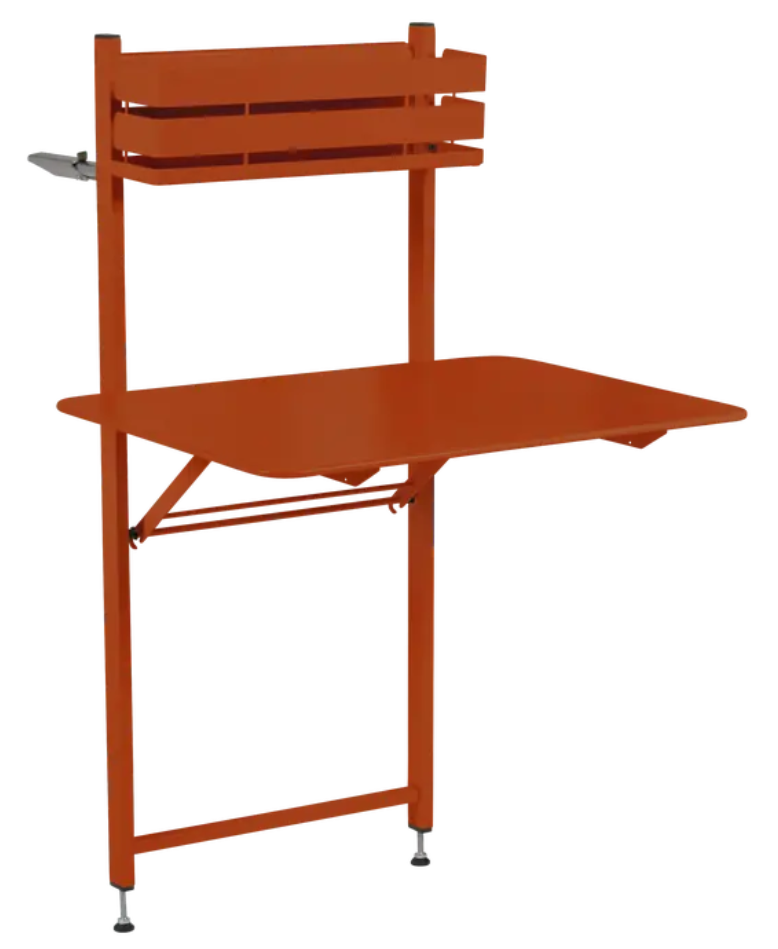 Load image into Gallery viewer, Fermob foldable bistro balcony table with metal frame, ideal for outdoor apartment or hotel balcony use.
