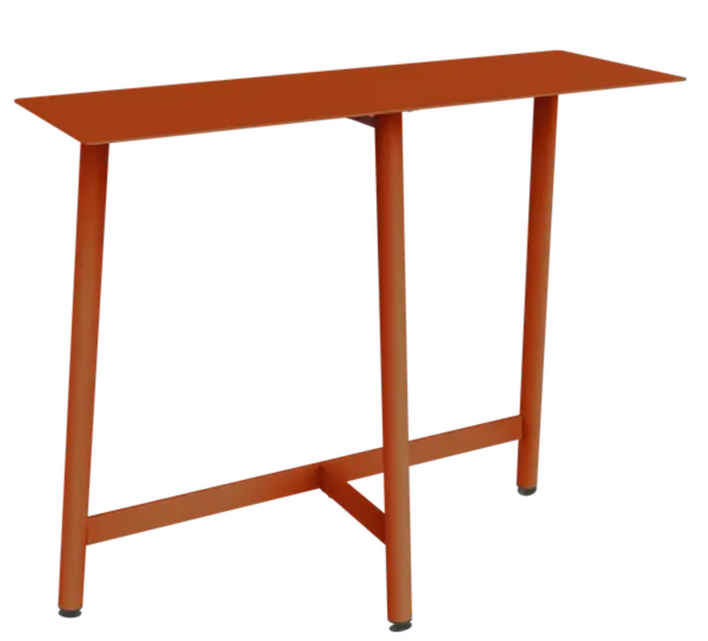 Load image into Gallery viewer, Fermob Bolder Counter bar table with candied orange finish, metal construction, suitable for shop or restaurant use.
