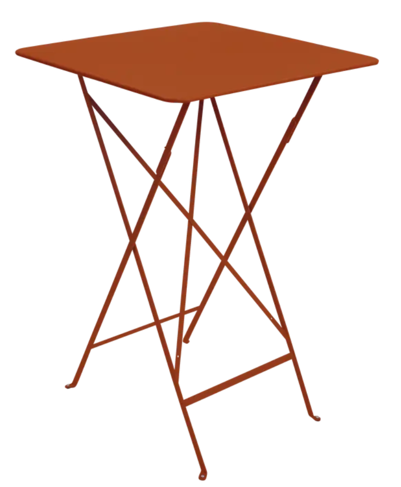 Load image into Gallery viewer, Fermob Bistro high table in Candied Orange, 71x71 cm foldable steel outdoor bar table with powder coating.

