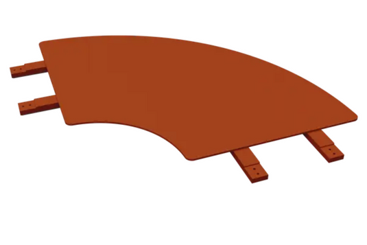 Fermob Bolder Connecting Table Top in candied orange, designed for garden benches and counters, showcasing a vibrant outdoor surface.