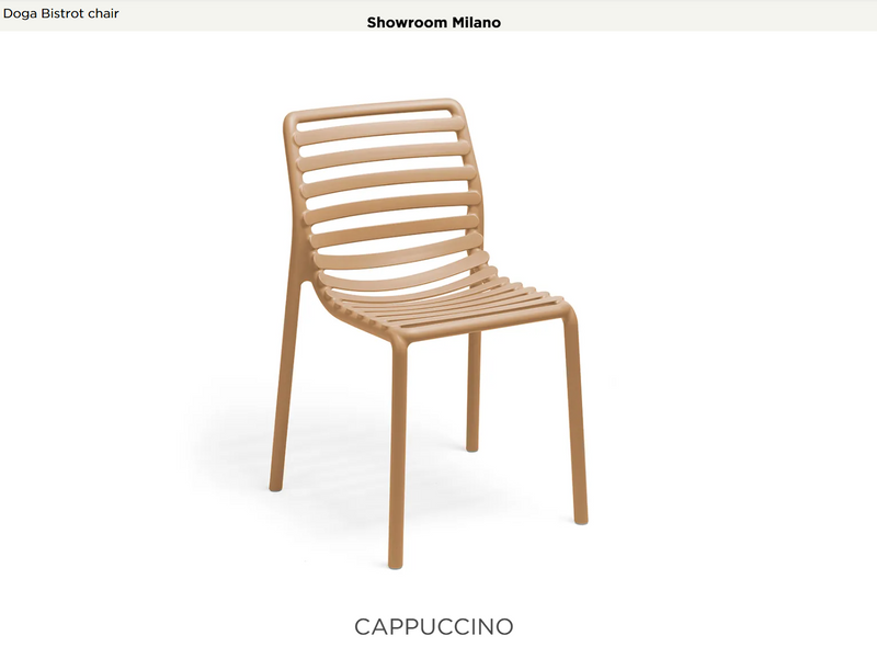 Load image into Gallery viewer, Nardi Doga Bistrot outdoor chair in cappuccino color, featuring a sleek design and durable construction for outdoor use.
