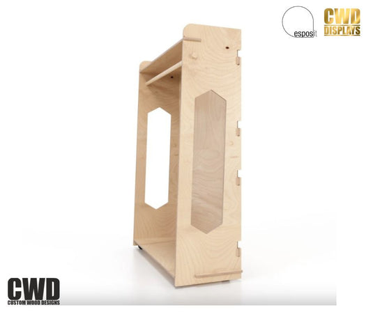 Apparel  Display Rack with Wheels - Custom Wood Designs