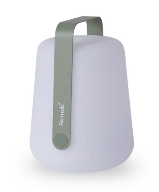 Fermob BALAD² outdoor lamp, 25 cm tall, with spherical design, suitable for garden or patio lighting.