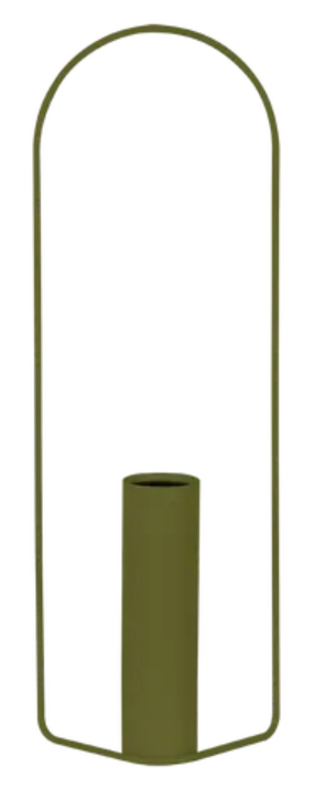 Load image into Gallery viewer, Fermob Itac cylindrical vase, 76cm tall, with a sleek design, shown with matching accessories in a modern interior setting.

