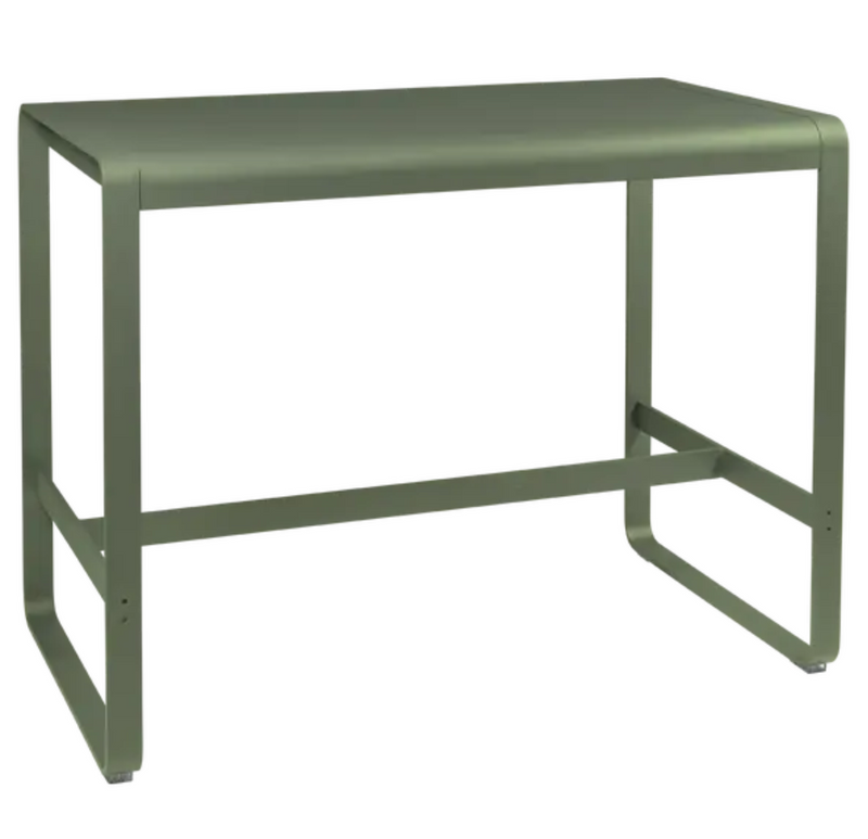 Load image into Gallery viewer, Fermob Bellevie high lounge table measuring 140x80 cm with outdoor metal construction and modern design.
