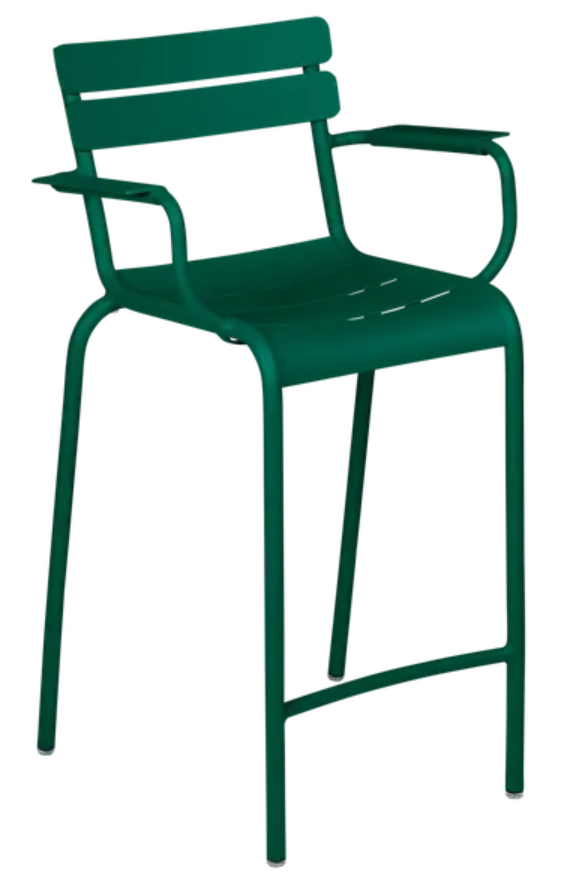 Load image into Gallery viewer, Luxembourg high bar armchair by Fermob featuring a sleek cedar wood finish and modern design, ideal for stylish indoor or outdoor seating.
